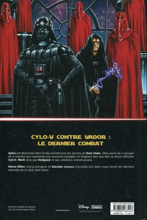 Verso de l'album Star Wars - Dark Vador Tome 4 En bout de course