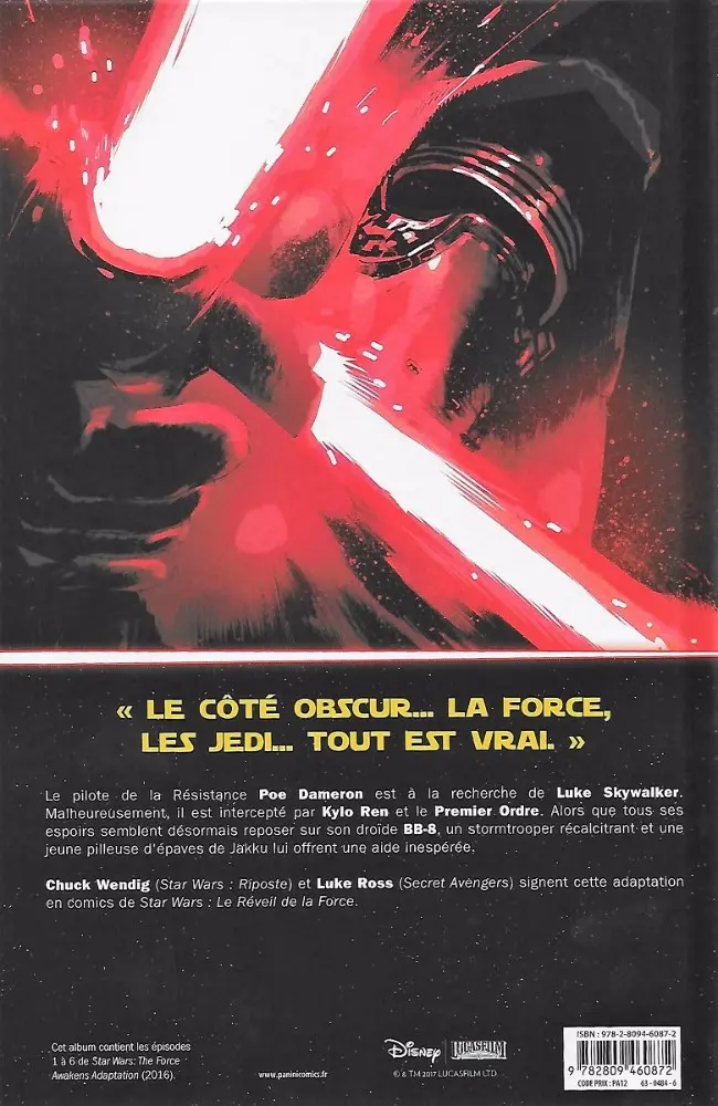 Verso de l'album Star Wars - Le Réveil de la Force Le Réveil de la Force