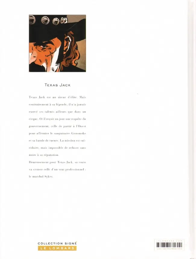 Verso de l'album Texas Jack