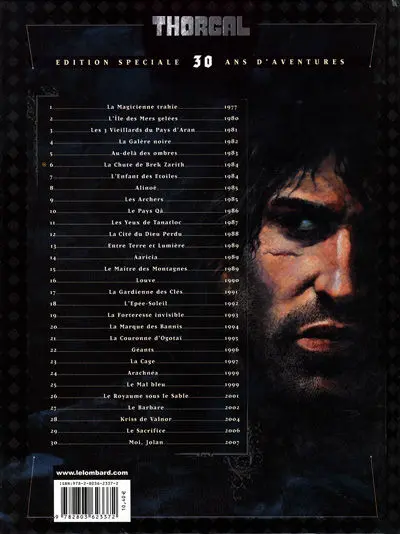 Verso de l'album Thorgal Tome 6 La chute de Brek Zarith
