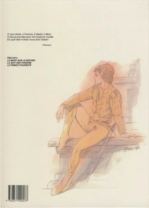 Verso de l'album La Toile et la dague Tome 3 Le prince foudroyé