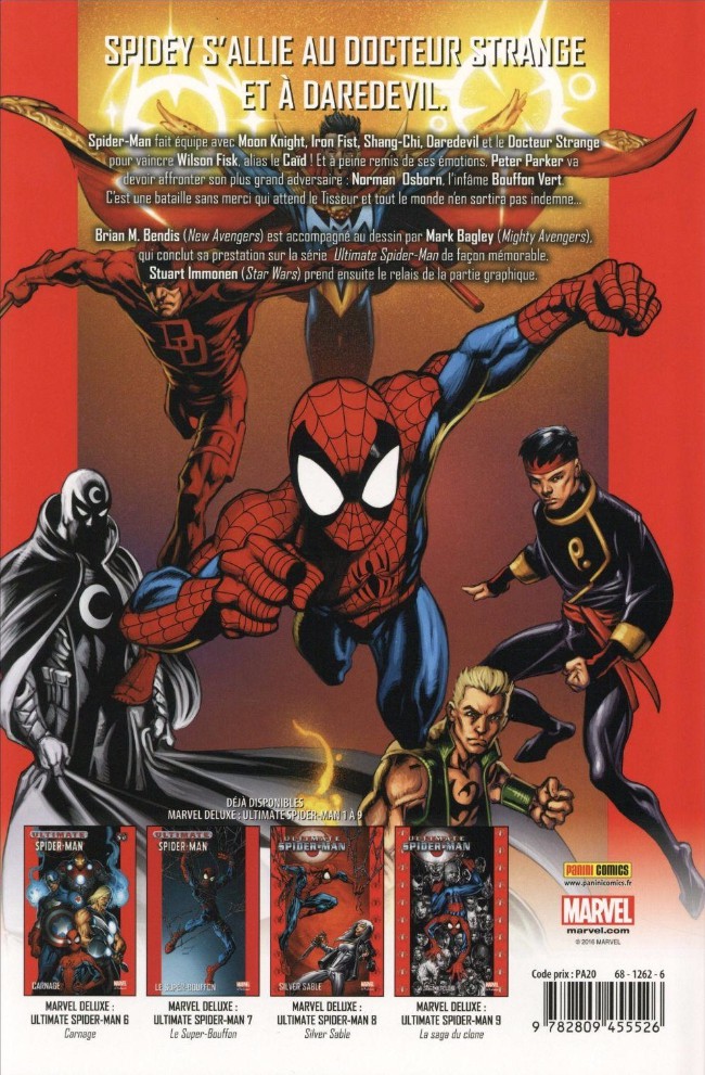 Verso de l'album Ultimate Spider-Man Tome 10 Mort d'un Bouffon