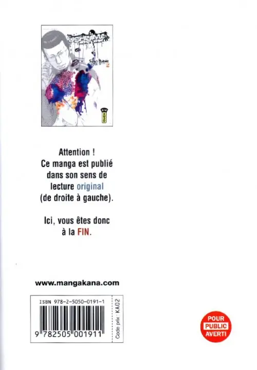 Verso de l'album Ushijima - L'usurier de l'ombre 2