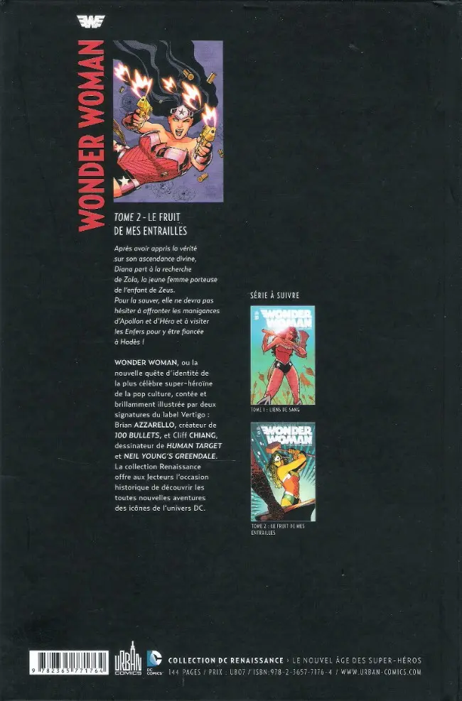 Verso de l'album Wonder Woman Tome 2 Le fruit de mes entrailles