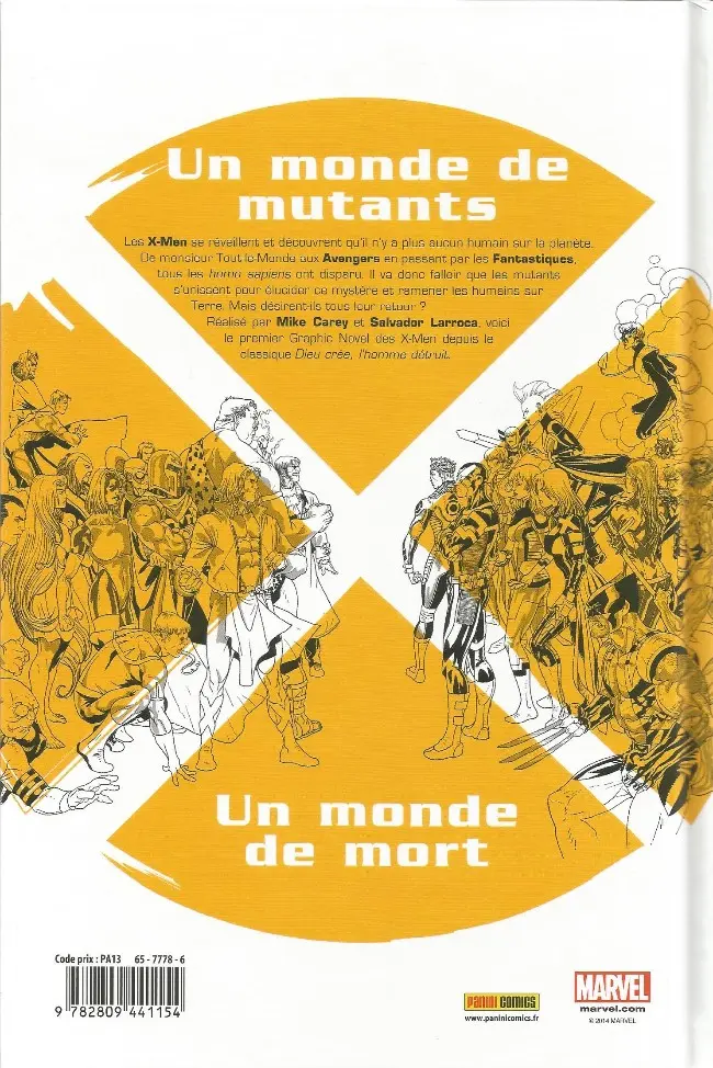 Verso de l'album X-Men : No More Humans