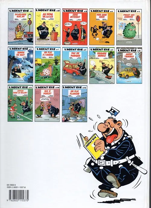 Verso de l'album L'Agent 212 Tome 8 Pas de panique