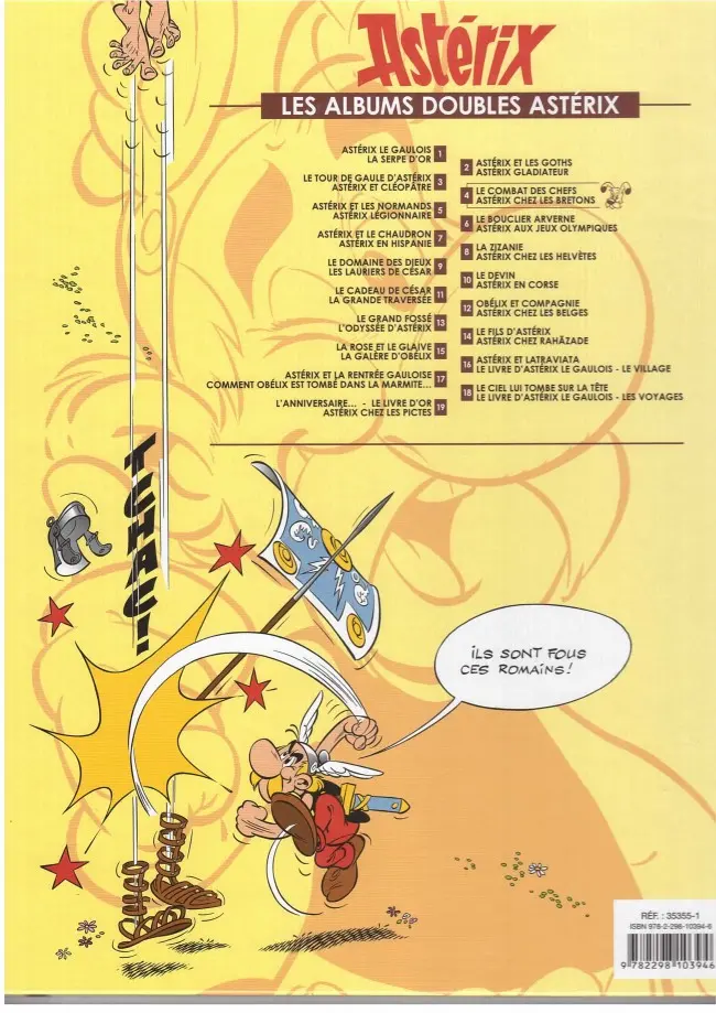 Verso de l'album Astérix Tomes 7 et 8 Le combat des chefs / Asterix chez les bretons