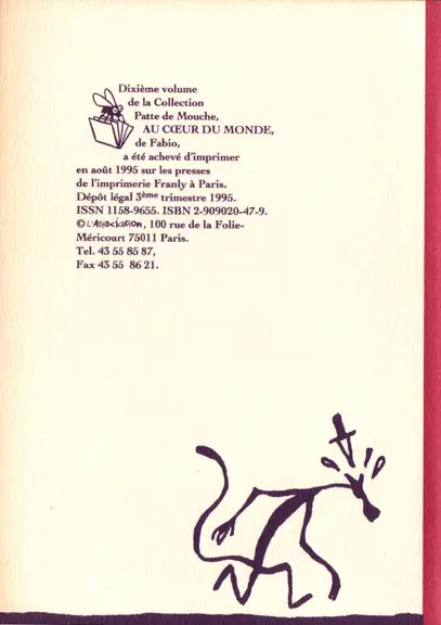 Verso de l'album Au cœur du monde
