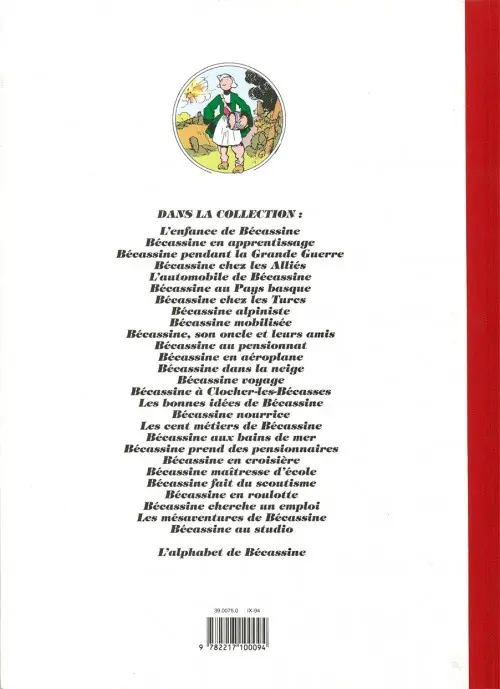 Verso de l'album Bécassine Tome 4 Bécassine mobilisée