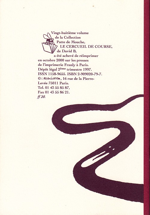 Verso de l'album Le Cercueil de course