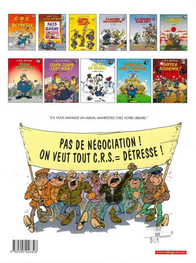 Verso de l'album CRS = Détresse Tome 6 La rossée du matin