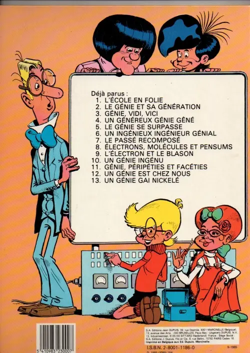 Verso de l'album M. Rectitude et Génial Olivier Tome 1 L'école en folie