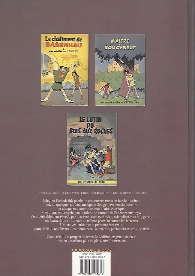 Verso de l'album Johan et Pirlouit Intégrale Tome 1 Page du Roy