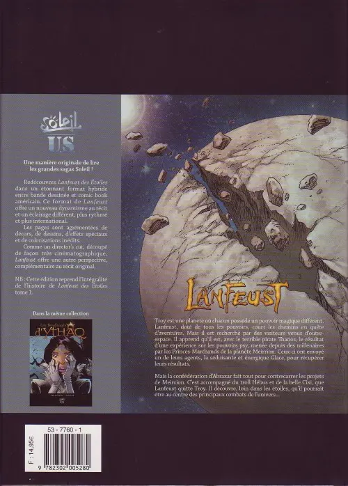 Verso de l'album Lanfeust des Étoiles Tome 1 Un, deux... Troy