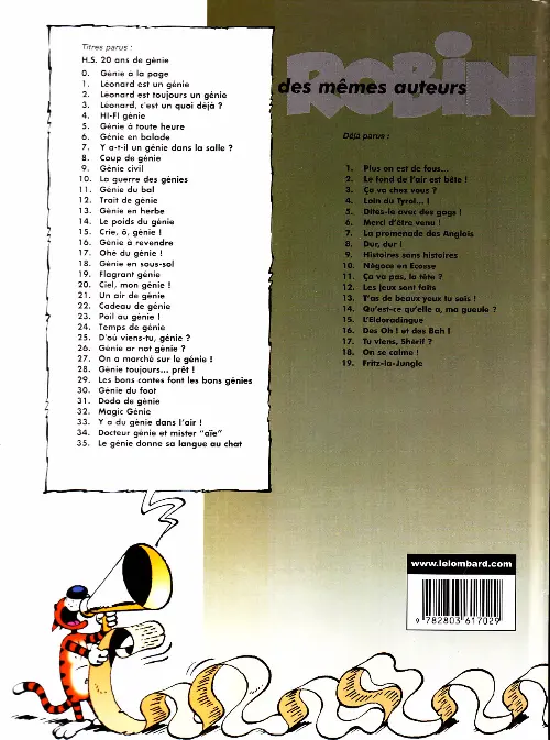 Verso de l'album Léonard Tome 4 Hi-Fi Génie