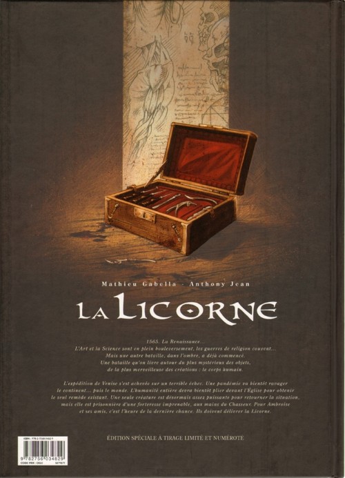 Verso de l'album La Licorne Tome 4 le Jour du baptême