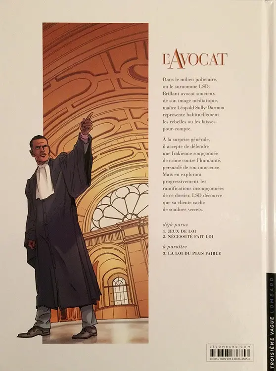 Verso de l'album L'Avocat Tome 2 Nécessité fait loi
