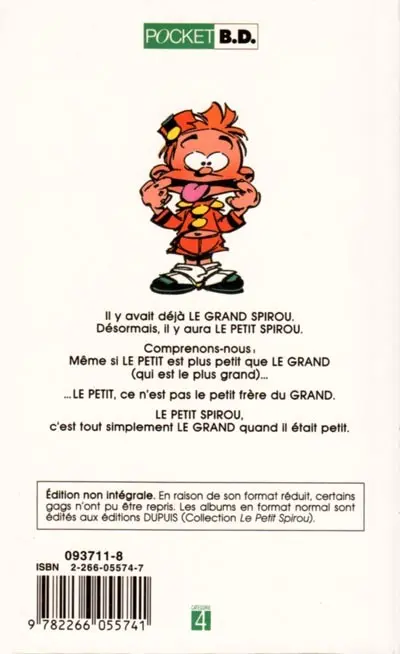 Verso de l'album Le Petit Spirou Tome 3 Mais ! Qu'est-ce que tu fabriques ?