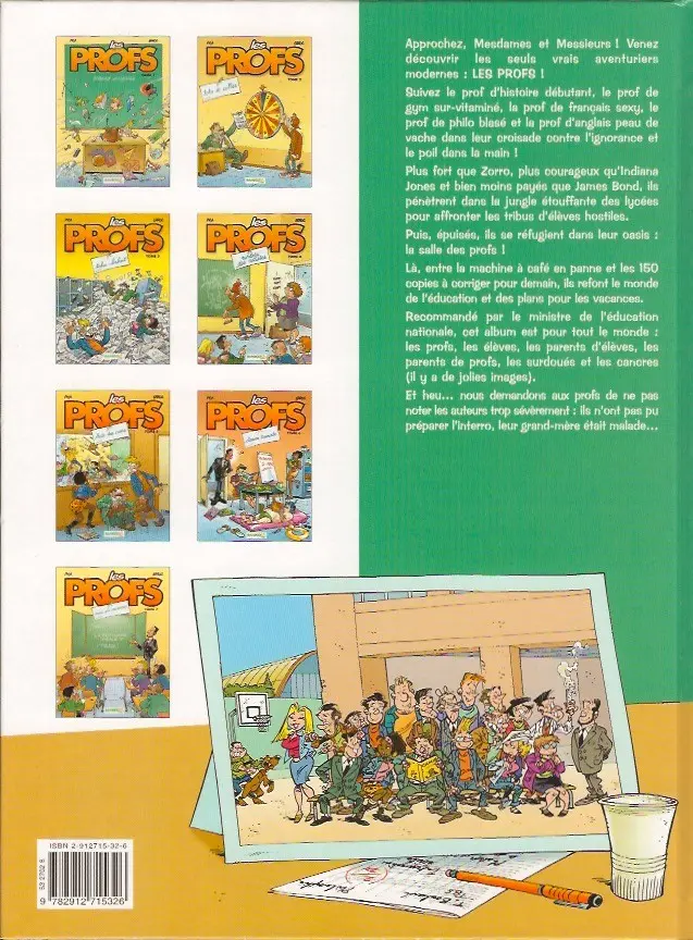 Verso de l'album Les Profs Tome 3 Tohu-bahut