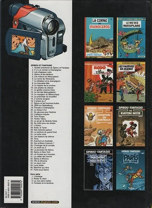 Verso de l'album Spirou et Fantasio Tome 5 Les voleurs du Marsupilami