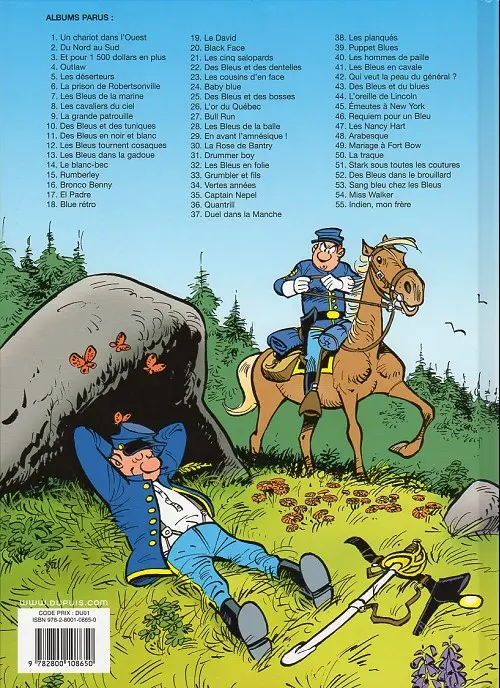 Verso de l'album Les Tuniques Bleues Tome 8 Les cavaliers du ciel