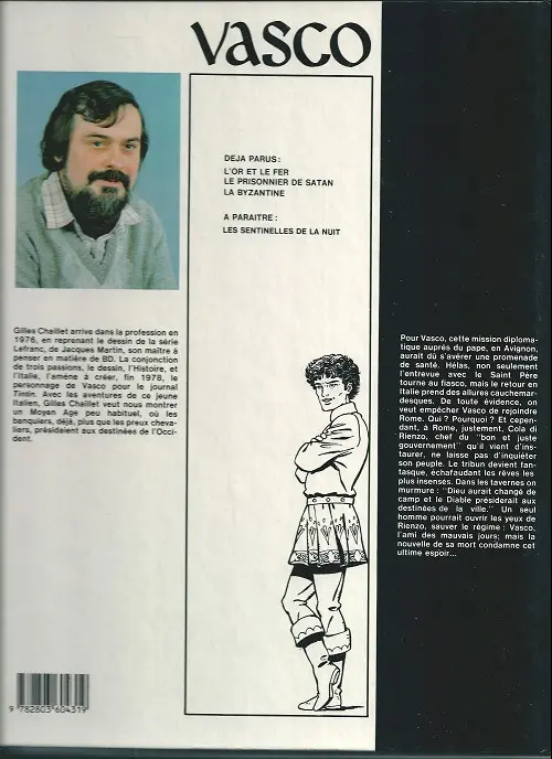 Verso de l'album Vasco Tome 2 Le prisonnier de Satan