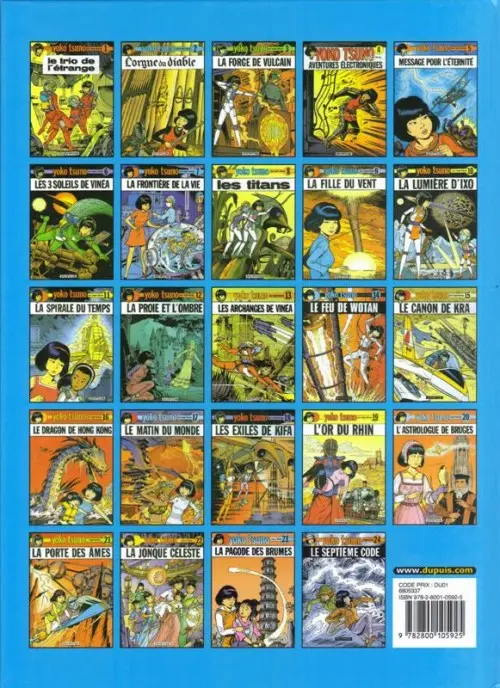 Verso de l'album Yoko Tsuno Tome 8 Les titans