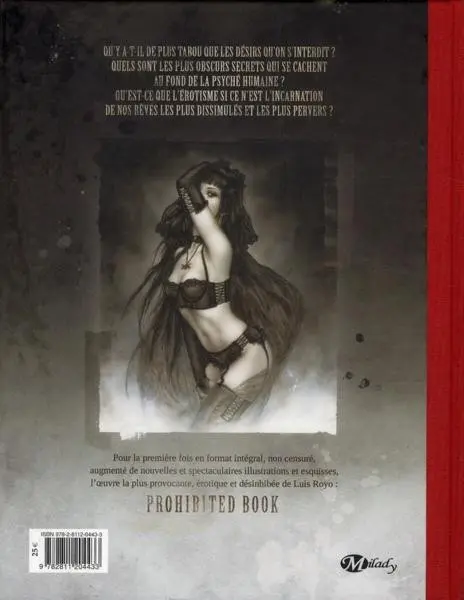 Verso de l'album Prohibited book