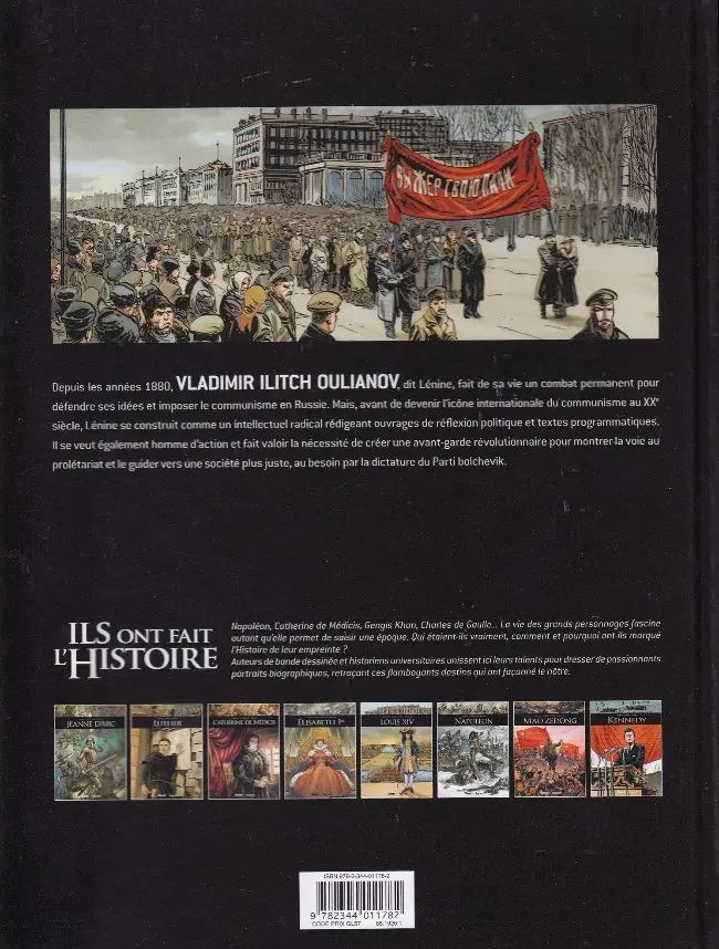 Verso de l'album Ils ont fait l'Histoire Tome 19 Lénine