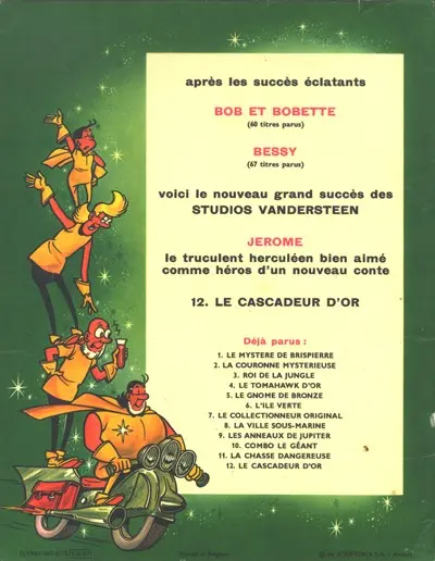 Verso de l'album Jérôme Tome 12 Le cascadeur d'or