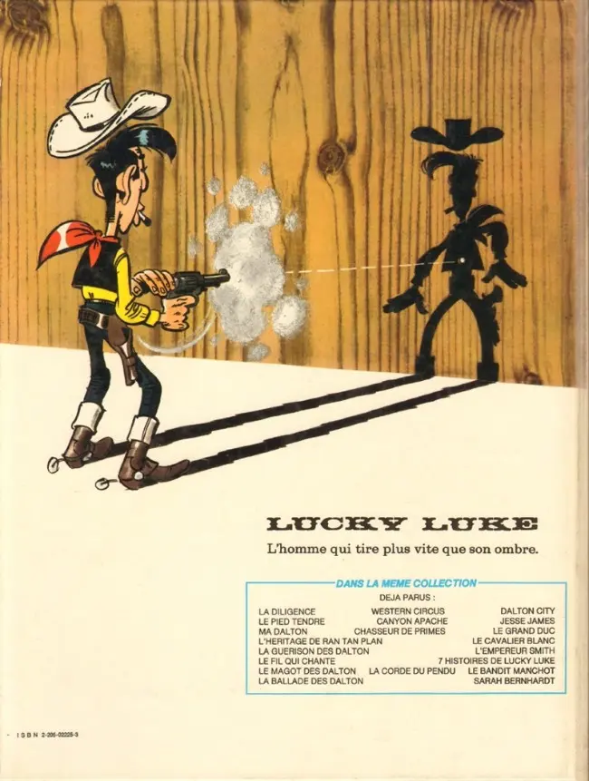 Verso de l'album Lucky Luke Tome 50 Sarah Bernhardt