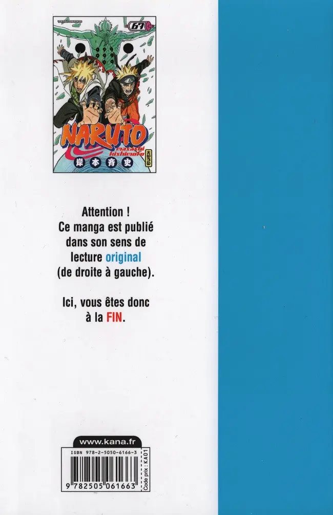 Verso de l'album Naruto 67 La brèche
