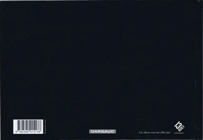 Verso de l'album XIII La traque de la mémoire