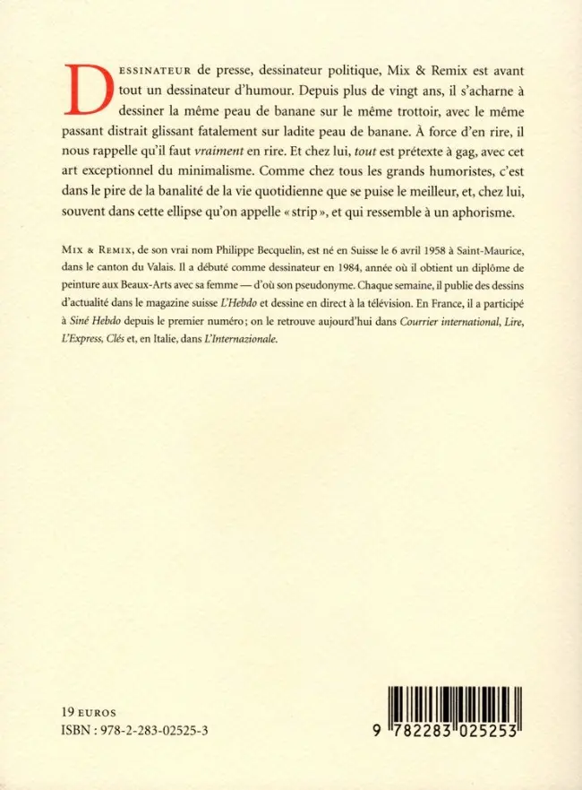 Verso de l'album Gags