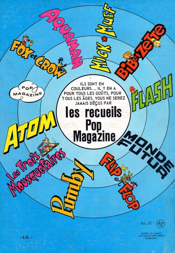 Verso de l'album Atom Pop magazine Album N° 2