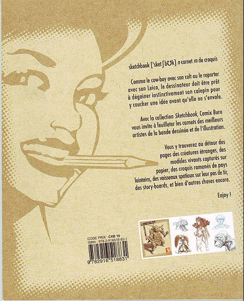 Verso de l'album Sketchbook - Comix Buro Sketchbook Lereculey