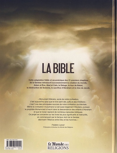 Verso de l'album La Bible - L'Ancien Testament Tome 1 La Genèse 1re partie
