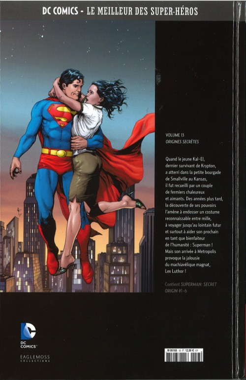 Verso de l'album DC Comics - Le Meilleur des Super-Héros Volume 13 Superman - Origines secrètes