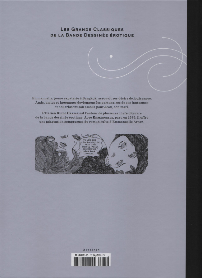 Verso de l'album Les Grands Classiques de la Bande Dessinée Érotique - La Collection Tome 75 Emmanuelle - Tome 2