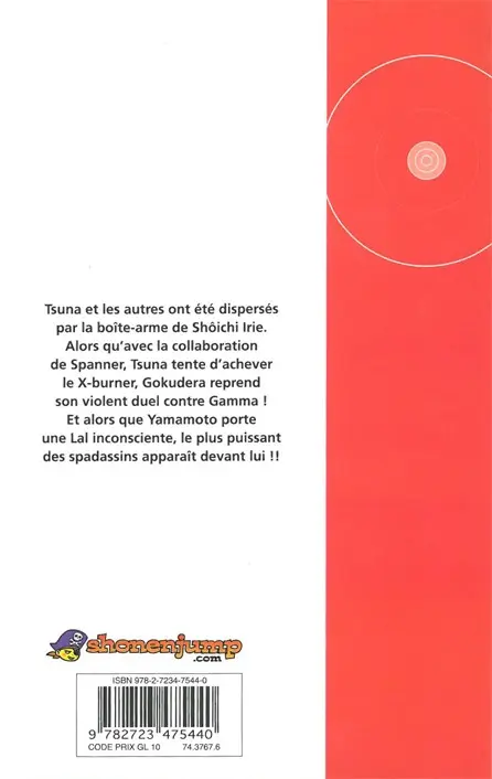 Verso de l'album Mon prof le tueur - Reborn ! 22 Voilà le Kata spécial du style Sôen