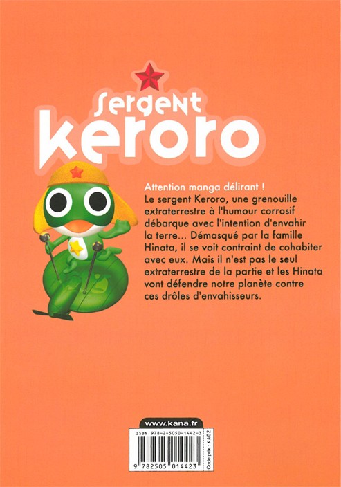 Verso de l'album Sergent Keroro 21