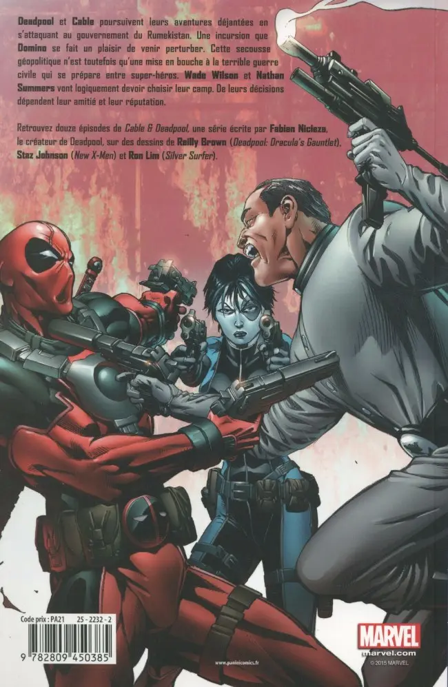 Verso de l'album Cable & Deadpool Tome 3 L'Effet Domino