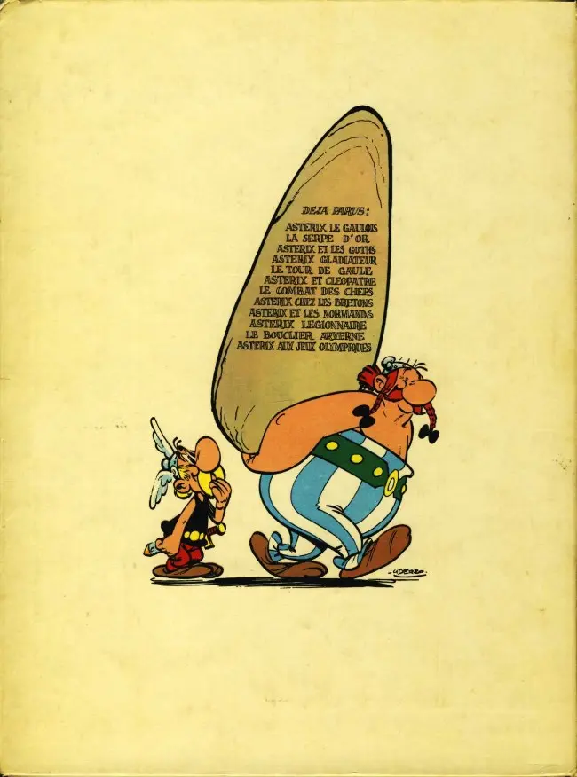 Verso de l'album Astérix Tome 12 Astérix aux jeux Olympiques