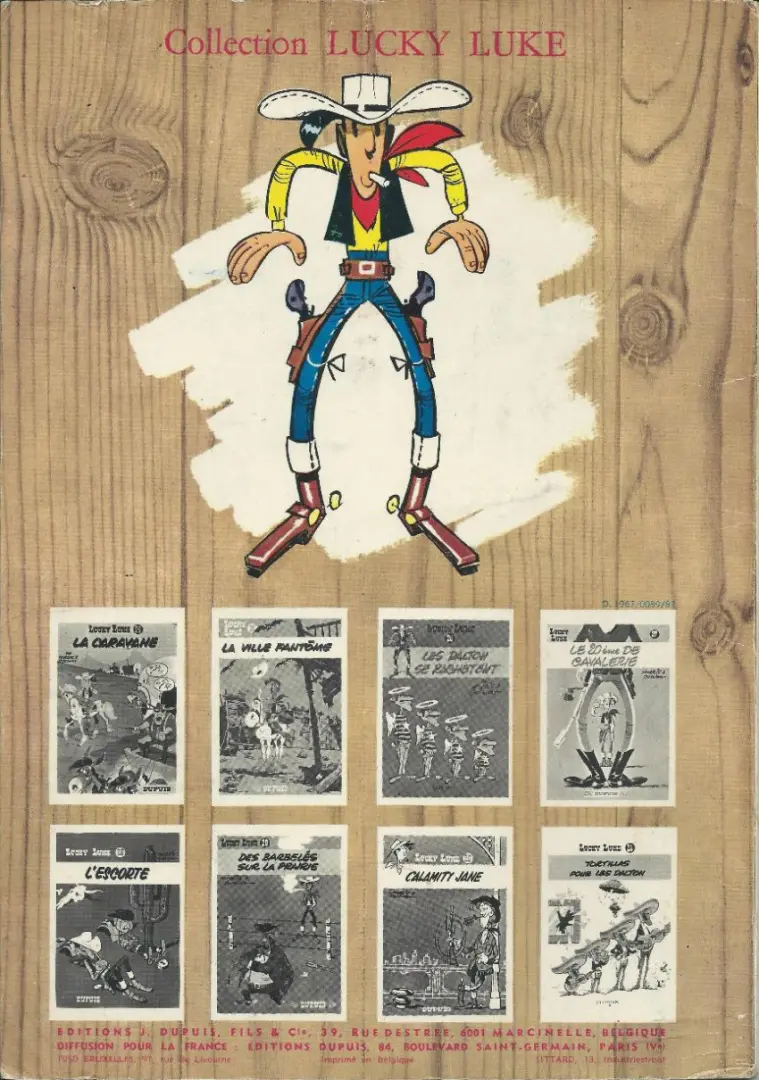 Verso de l'album Lucky Luke Tome 30 Calamity Jane