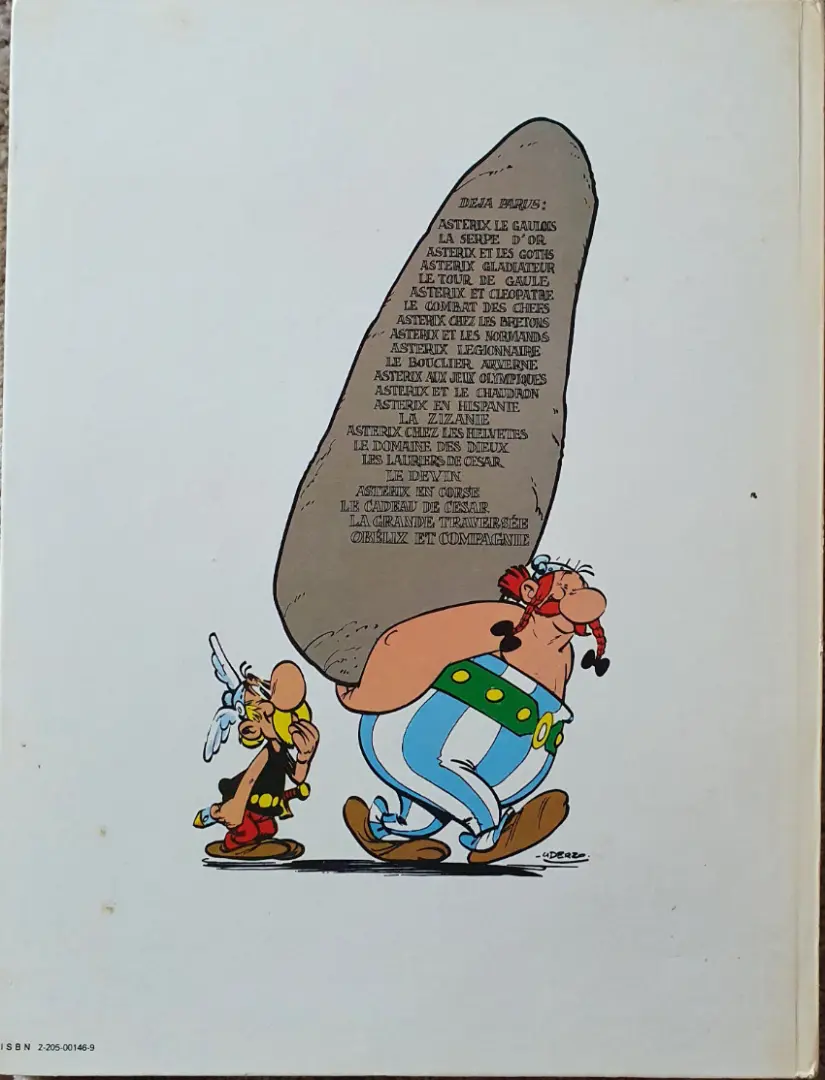 Verso de l'album Astérix Tome 5 Le tour de Gaule d'Astérix