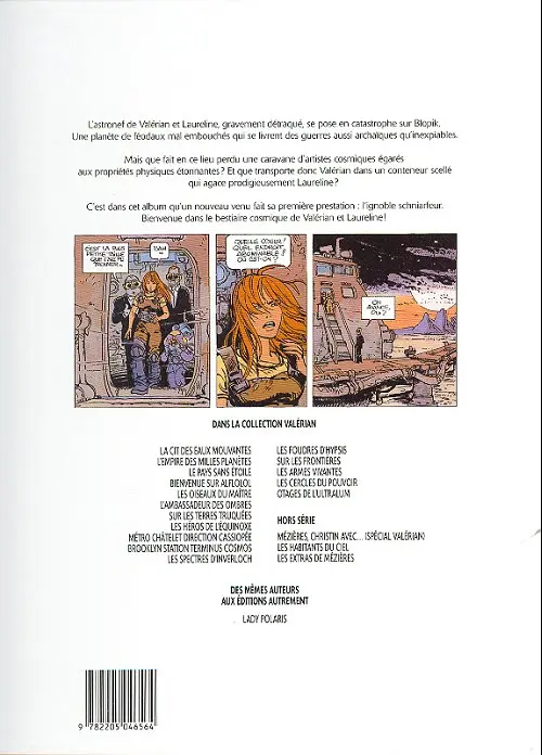 Verso de l'album Valérian Tome 14 Les armes vivantes