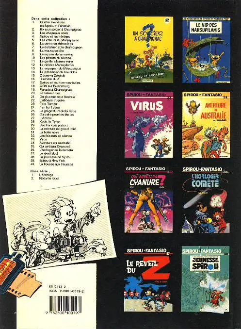 Verso de l'album Spirou et Fantasio Tome 17 Spirou et les hommes-bulles