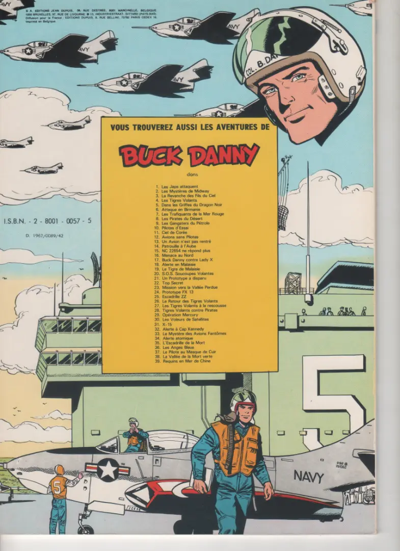 Verso de l'album Buck Danny Tome 20 S.O.S. Soucoupes volantes
