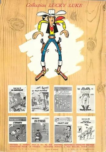 Verso de l'album Lucky Luke Tome 8 Lucky Luke et Phil Defer