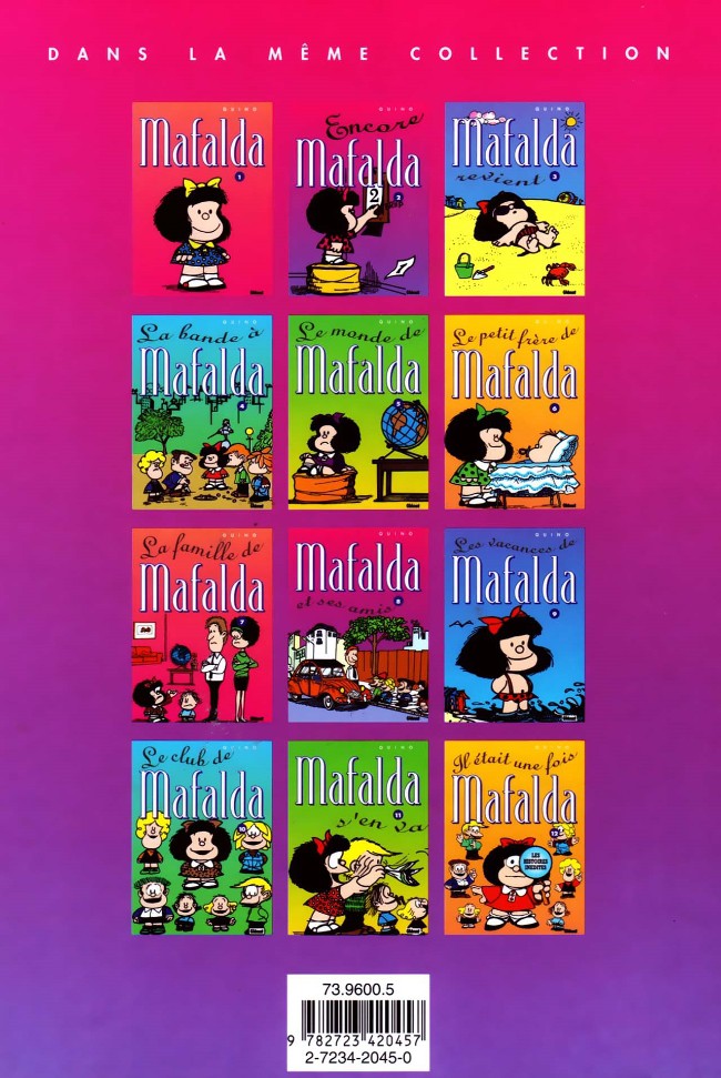 Verso de l'album Mafalda Tome 8 Mafalda et ses amis